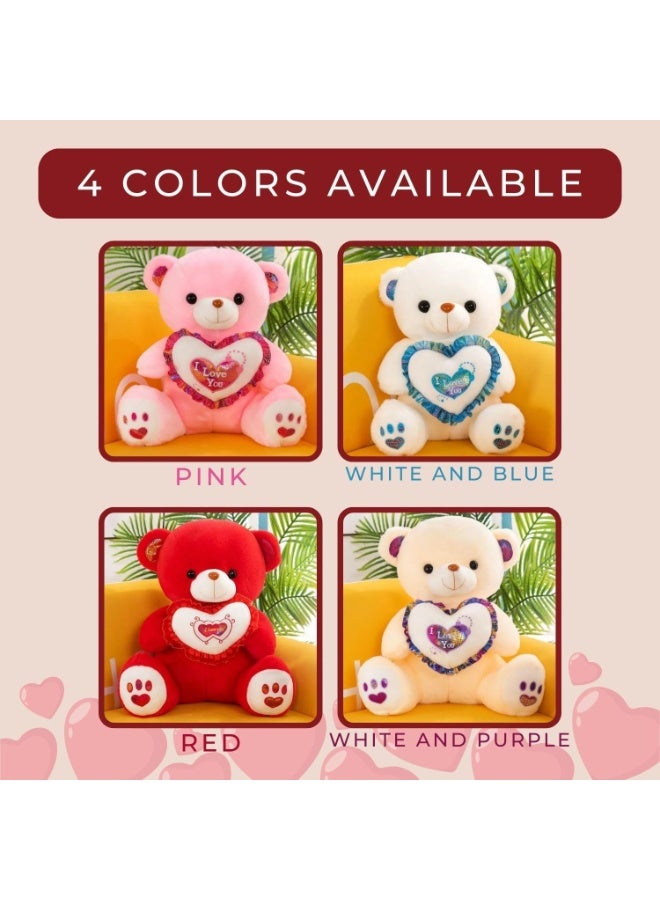 Home Smart Cute and Cuddly Teddy Bear with Assorted Color and Size 30 cm for Girls Friends and Couples Ideal for Birthday Valentine and Birthday Gift (Pink) - Image 2